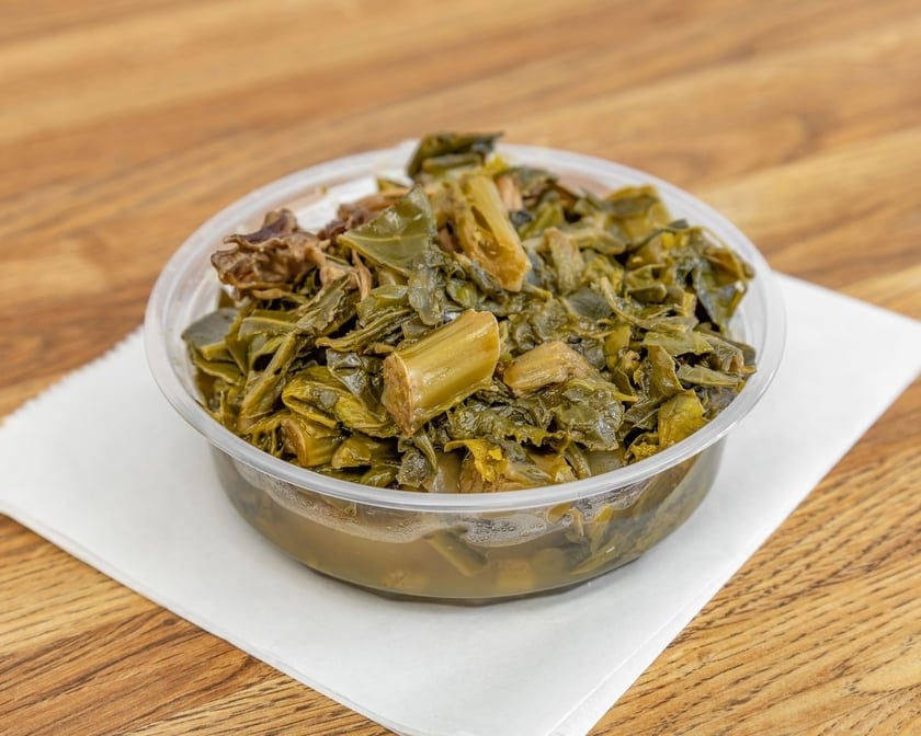 Greens freshly cooked.