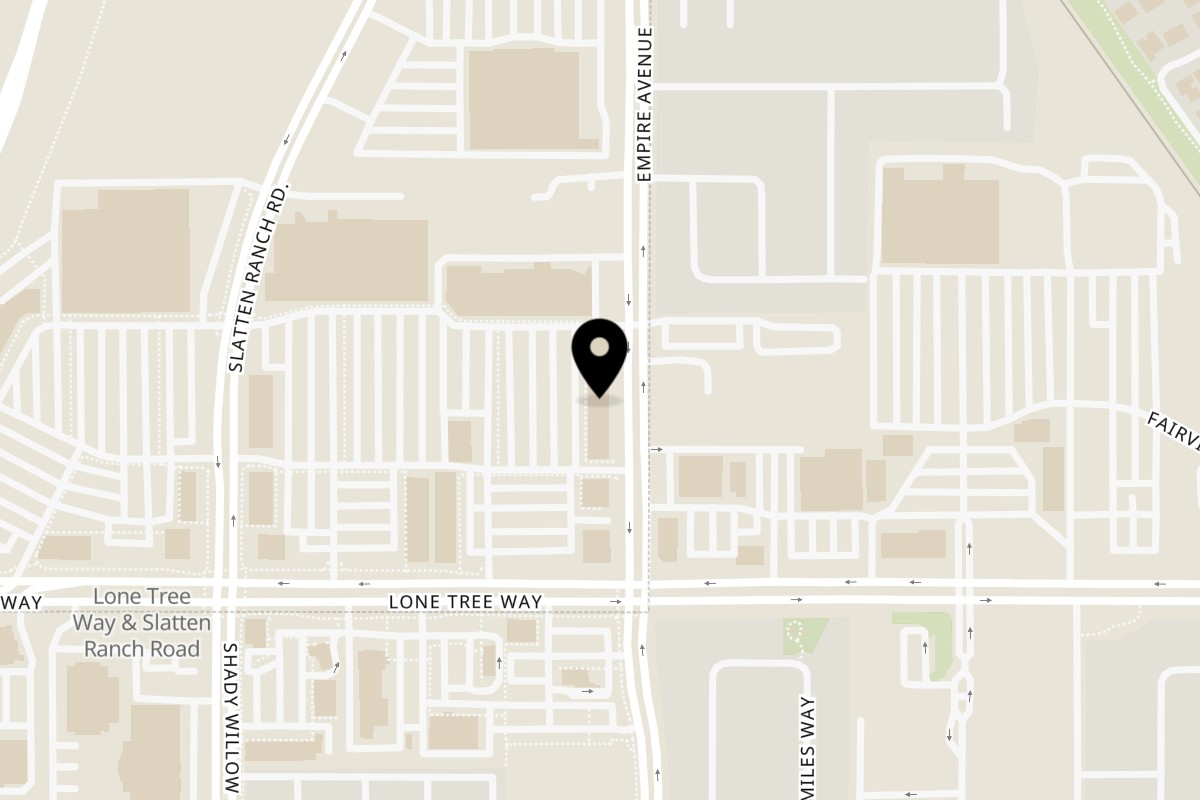 Map showing the location of Dad's BBQ on 5887 Lone Tree Wy Suite R in Antioch